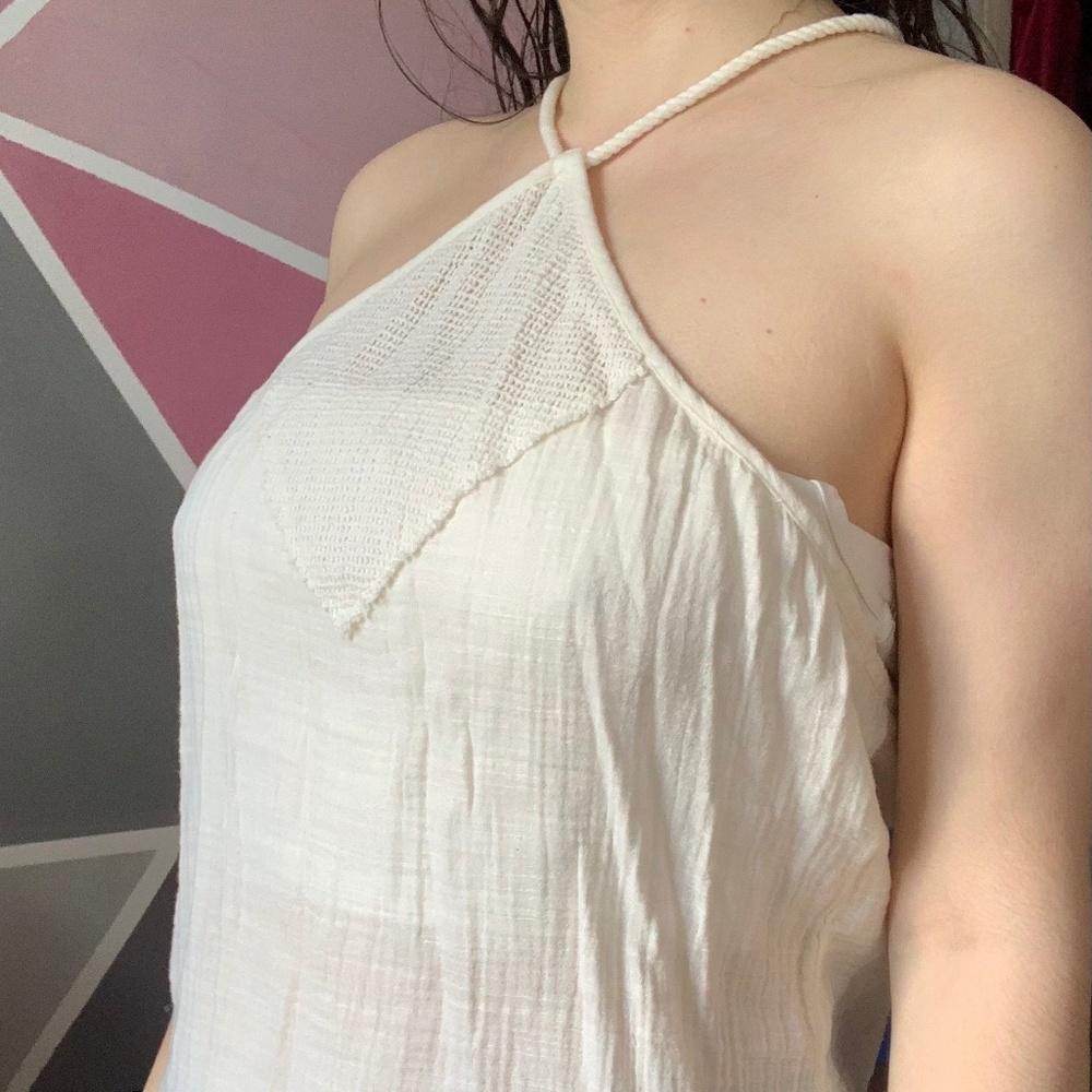 airy linen halter top